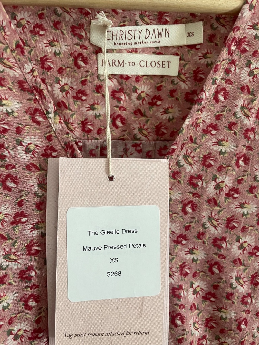 Christy Dawn Giselle Dress Mauve Pressed Petals - Picture 4 of 5